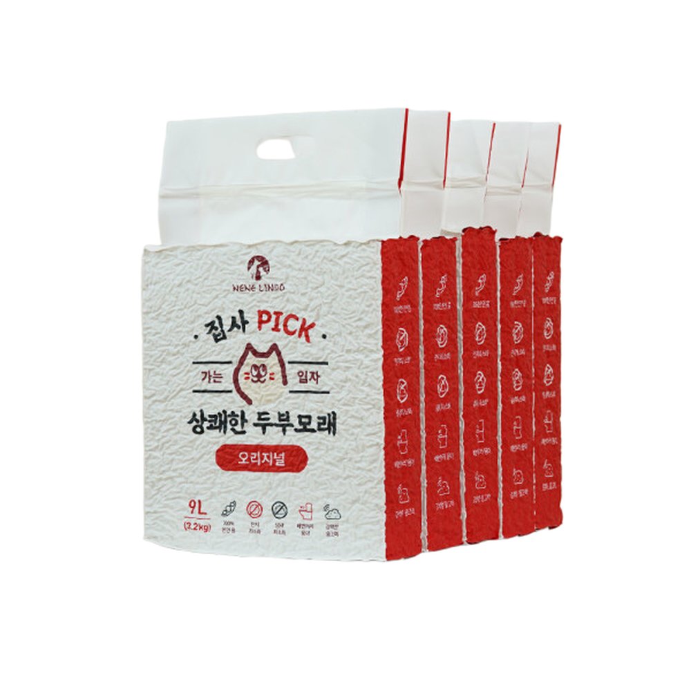 집사픽 상쾌한 무색소 대용량 고양이 두부모래 가는입자 오리지널(무향) 16kg 32,210원