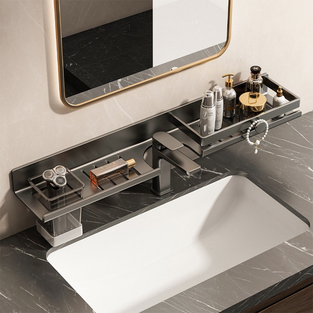 홈비 올인원 무타공 세면대 정리 욕실 선반, 그레이, 1개 21,900원