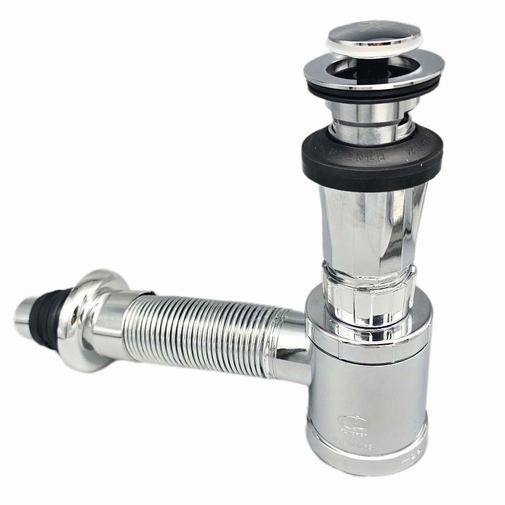 지엔리빙바스 세면대 배수구 부속품 국산 자동폽업 높이조절 벽트랩 일체형 12,900원