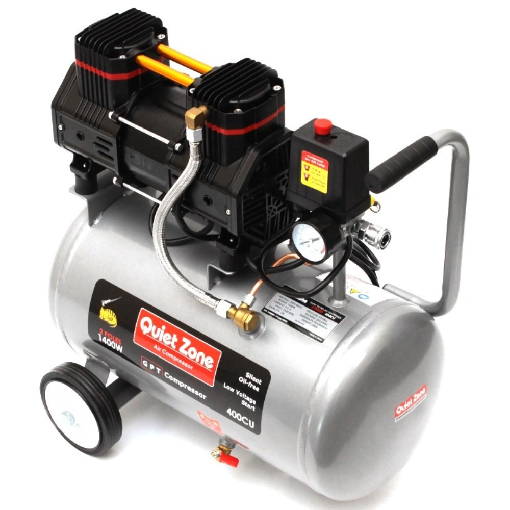 콰이어트존 4마력급 무오일 스틸 콤프레샤 400CU 214,000원