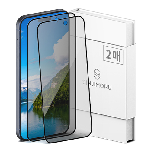 신지모루 사생활 보호 9H 고경도 강화유리 신지글래스 풀커버 프라이버시 휴대폰 액정보호필름 2p 11,650원
