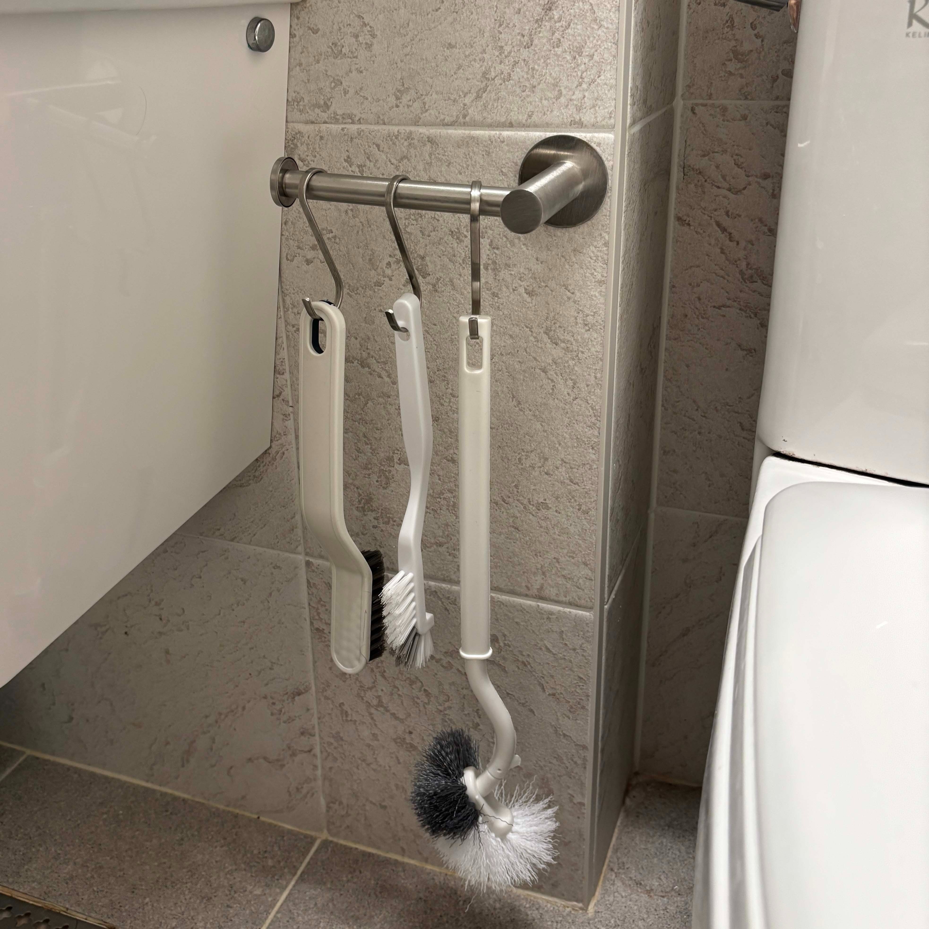 슈가라인 스테인리스 무타공 청소도구 걸이, 1개, 스텐 12,500원