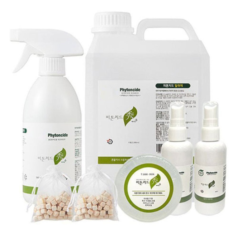 피톤치드수 리필2l+리필500ml+휴대용2개+편백칩2개+천연비누 27,790원