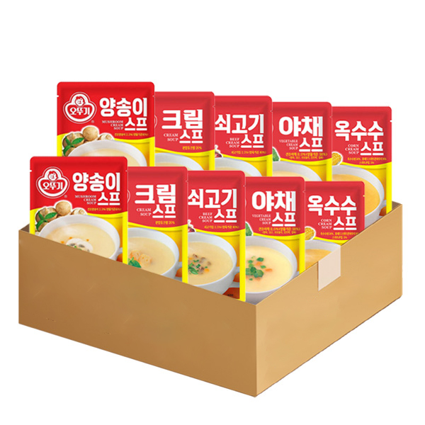오뚜기 스프(80g) 5종 세트 (10개입) (쇠고기2+양송이2+크림2+옥수수2+야채2), 1개 26,980원