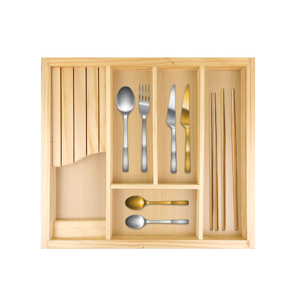 [철물공장] 수저 분리함 주방 싱크대 서랍 정리함, 1개, 원목 37,400원