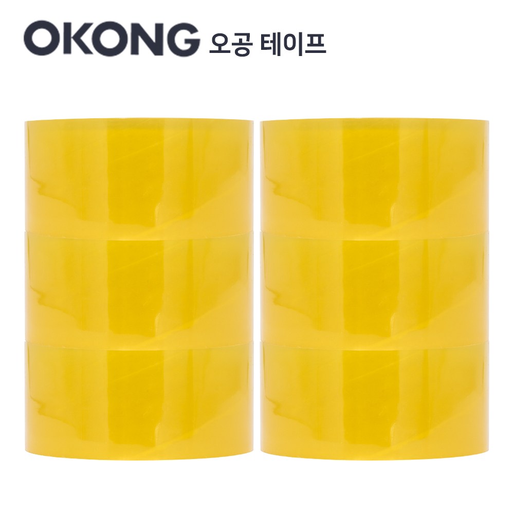 오공 국내산 경포장 박스테이프 50m x 48mm, 6개 4,200원