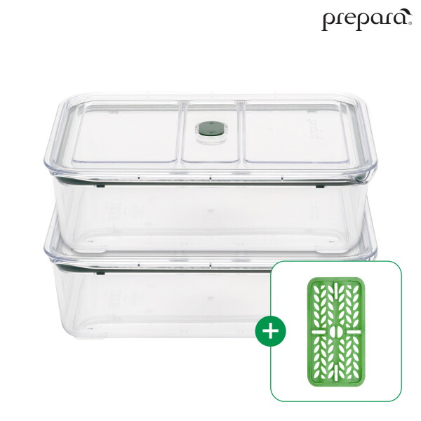 [프리파라] 브루클린 6호(3400ml)x2개(+띄우개) / 스마트 래치락 밀폐용기 반찬통 55,900원