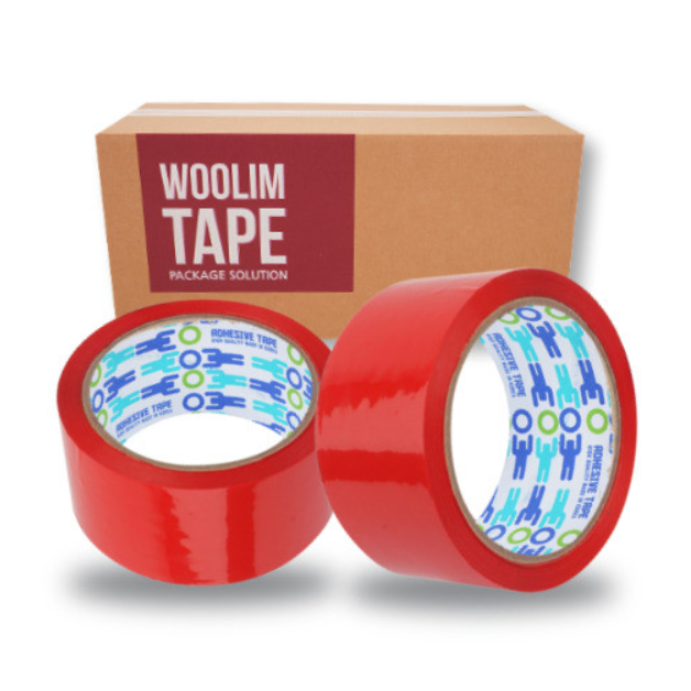 우림 빨강색 칼라 박스테이프 80M 40개 택배 OPP 포장용 H40, 40개 45,100원