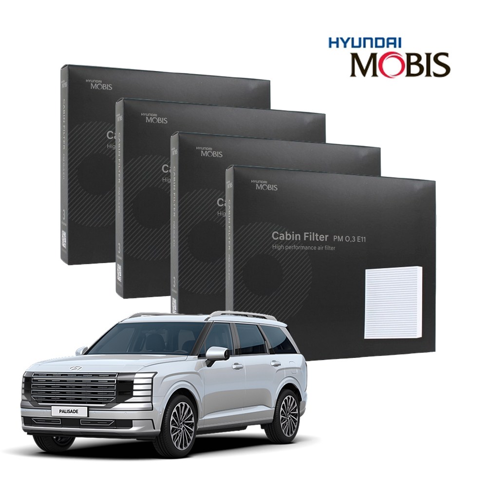 현대모비스 정품 프리미엄 에어컨필터 2년분 4개입 디올뉴 팰리세이드 LX3 전용 2025년~현재적용 49,900원