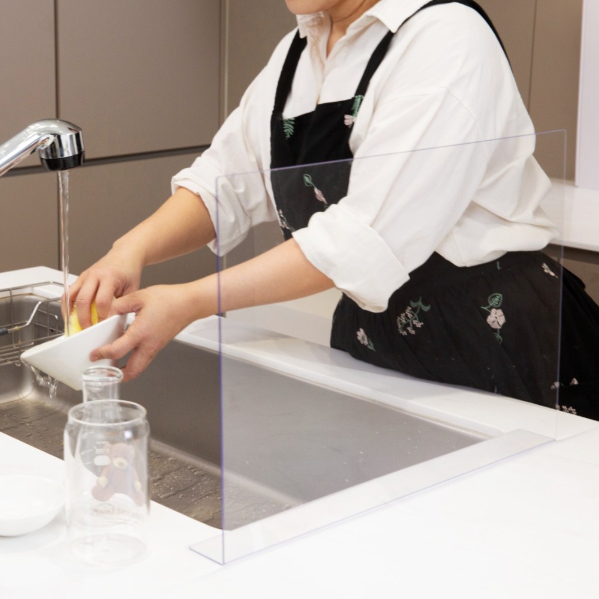 리앤홈 가스렌지가림막 싱크대물막이 투명 인덕션가드 기름튐방지 프리미엄국내산, 2세트 44,500원