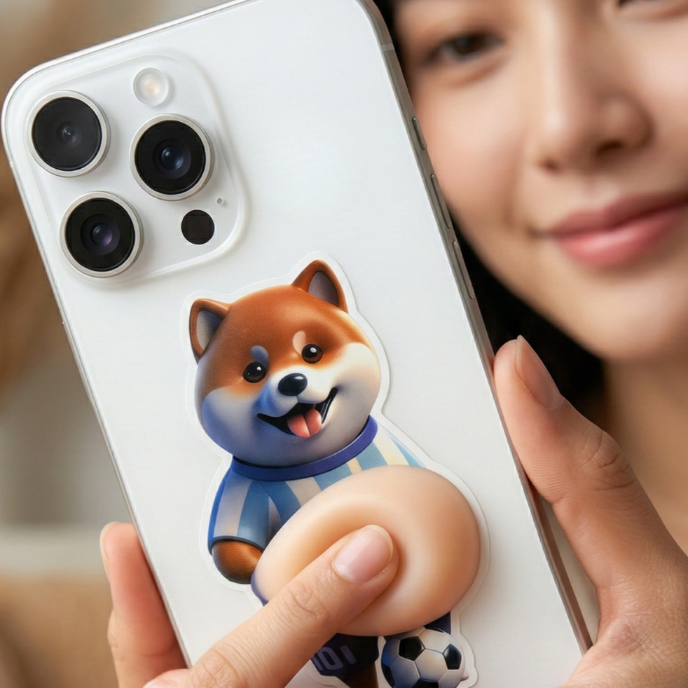 프렌지 쫀득쫀득 시바견 뱃살 스티커 문콕방지, 1세트, 3종 시바견 7,900원