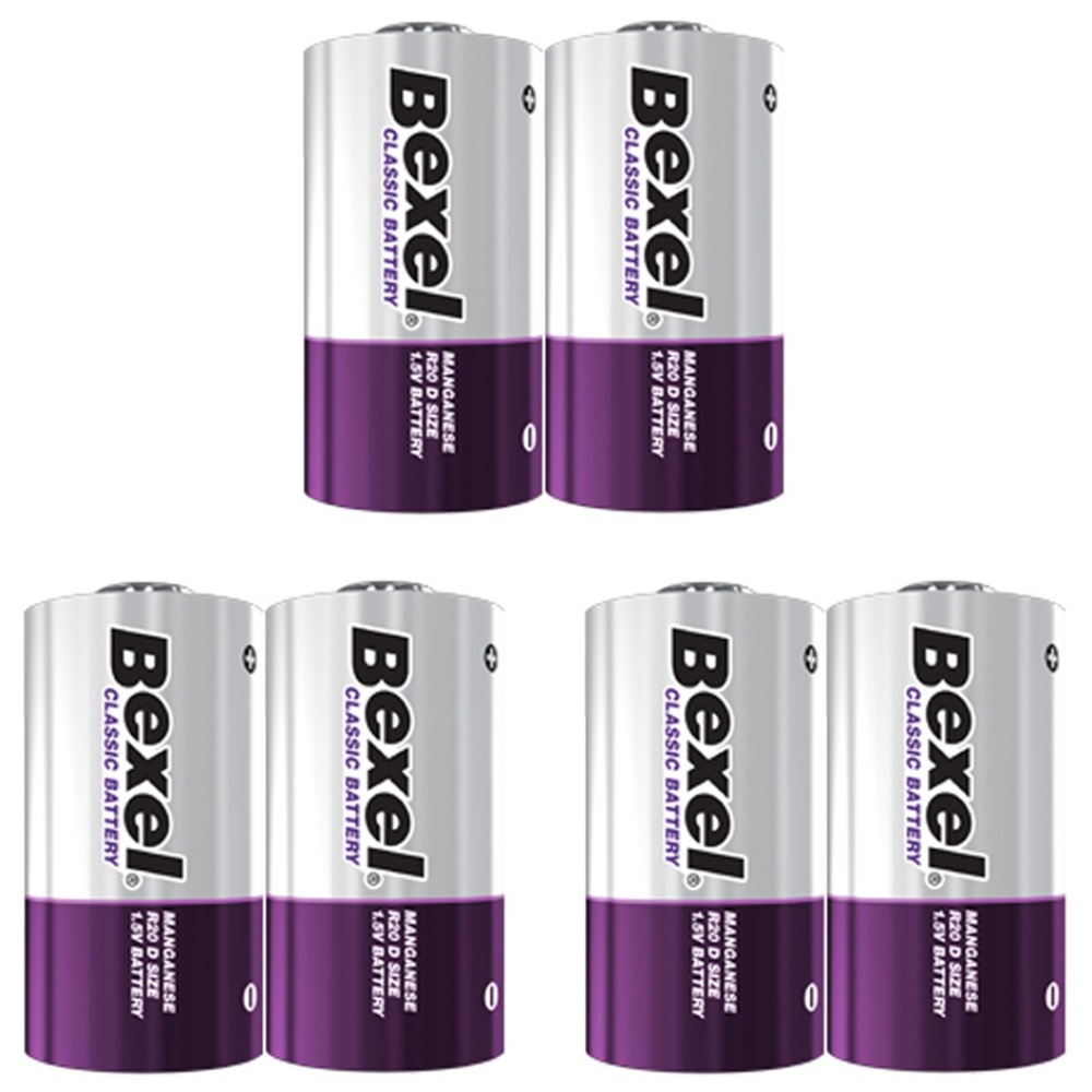 벡셀 망간 D형 건전지, 6개입, 1개 5,950원