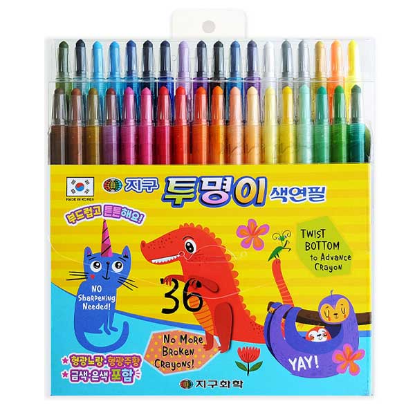 지구화학 투명이색연필 36색 어린이 미술 색칠 9,000원