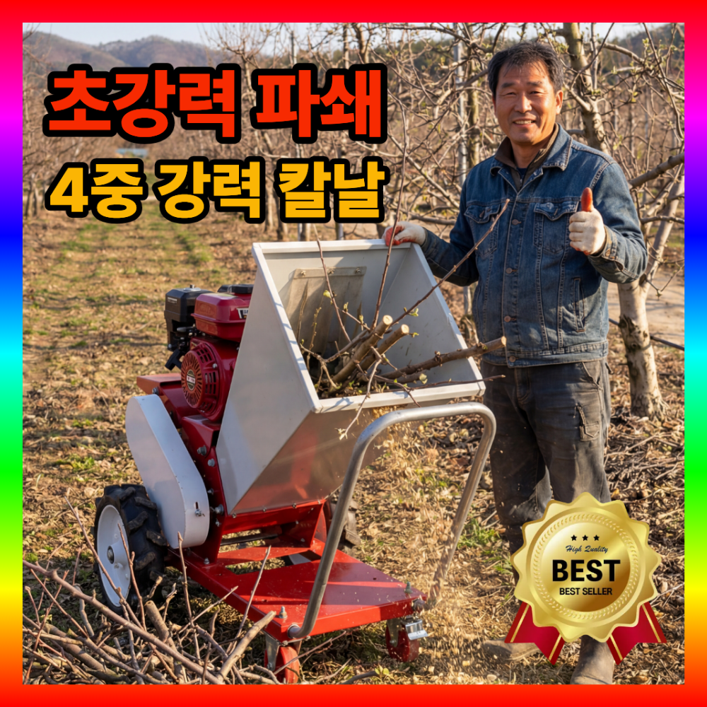 우드킹 초강력 나무 파쇄기 잔가지 목재 볏집 건초 옥수수 고출력 절단기 가솔린 농업용, 1개, 카트형 (가솔린) 644,000원