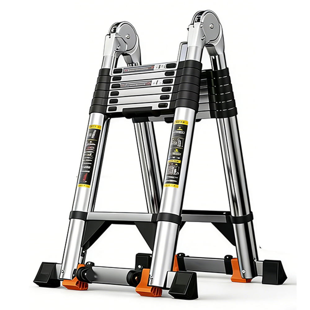 스테인리스 이중 밸런스 신축 사다리 A형 직선 겸용 접이식 다기능 작업용 가정용 공사용 안정형 사다리, 1개 224,590원