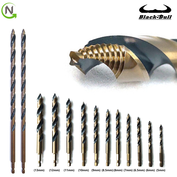 블랙불 코리아 스텝 파워 드릴 비트 스텐 기리 13종선택 드릴날 코발트 스텐용 16,600원