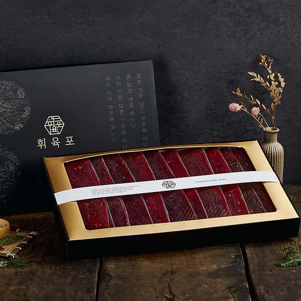 휘육포 1+ + 9등급 프리미엄 투뿔 한우 육포선물세트 980g 215,500원
