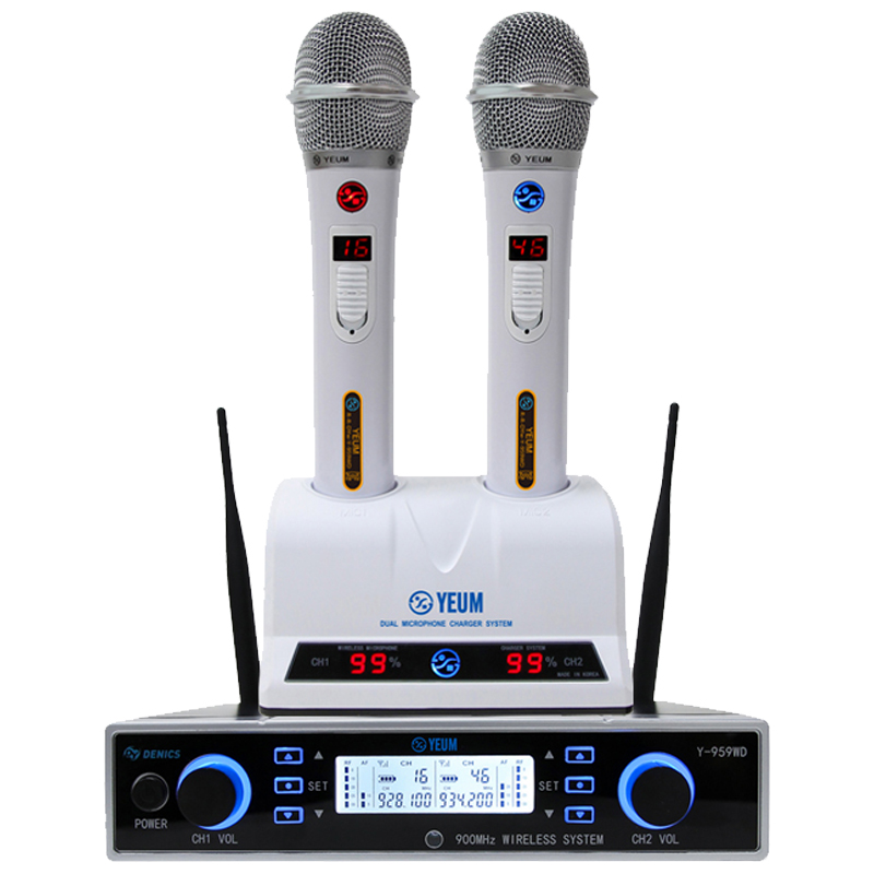 예음 프리미엄 노래방 무선 마이크 화이트 Y-959WD, 화이트 색상 260,000원