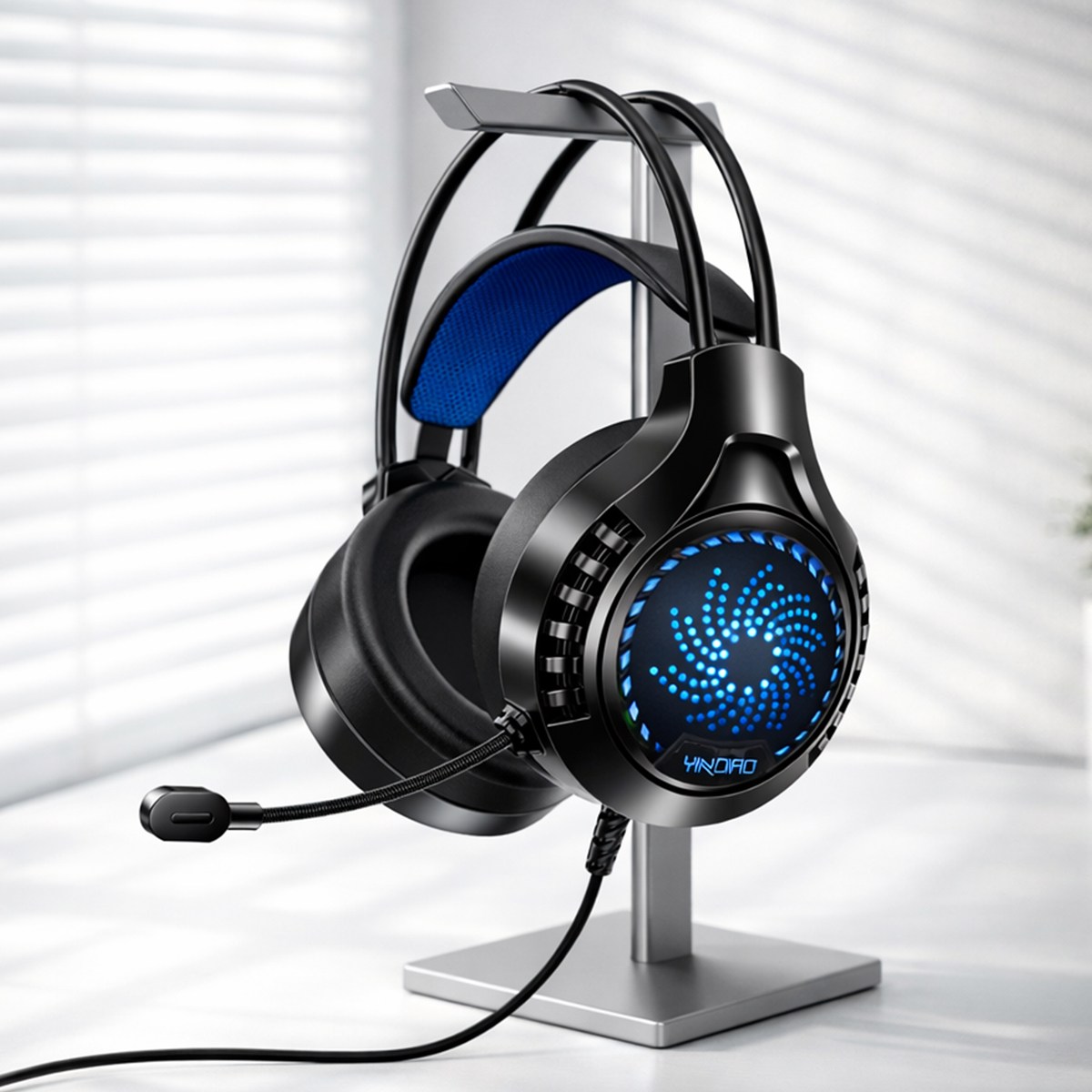 ROYAI ONE USB 7.1채널 RGB 서라운드 게이밍 헤드셋, Q7, 블랙 21,000원