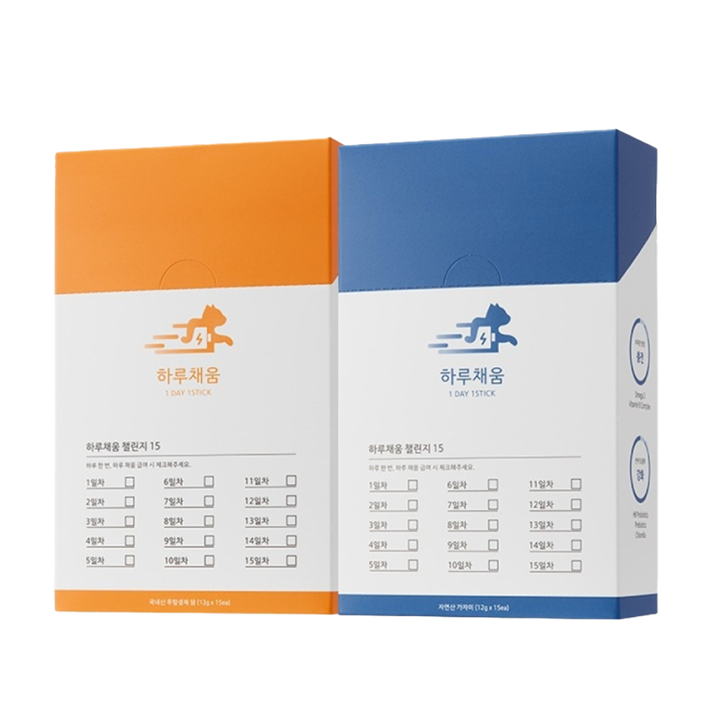 프로젝트21 하루채움 고양이 종합영양제, 츄르, 신장 모질 비듬 면역력 개선 36,000원