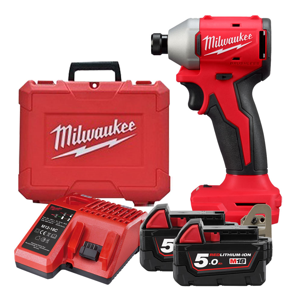 밀워키 M18 BLIDR-502C 충전 18V 임팩드릴 5.0Ah 배터리 2개세트 M18 CBLID 후속모델 333,400원