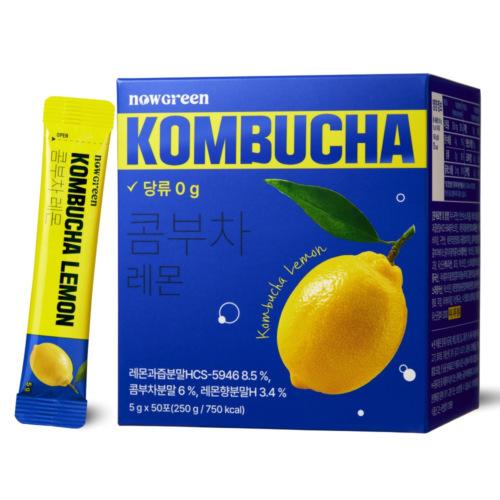 나우그린 레몬 콤부차, 5g, 50개입, 1개 13,900원
