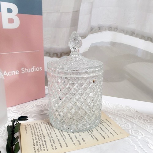 (특대) 불꽃크리스탈 캔들용기 투명 N (500ml), 1개 4,910원