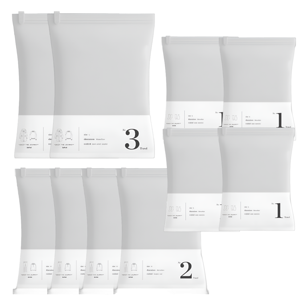 살림이음 여행용 의류 맨손 압축팩 소형 4p + 중형 4p + 대형 2p 세트, 1세트 9,990원