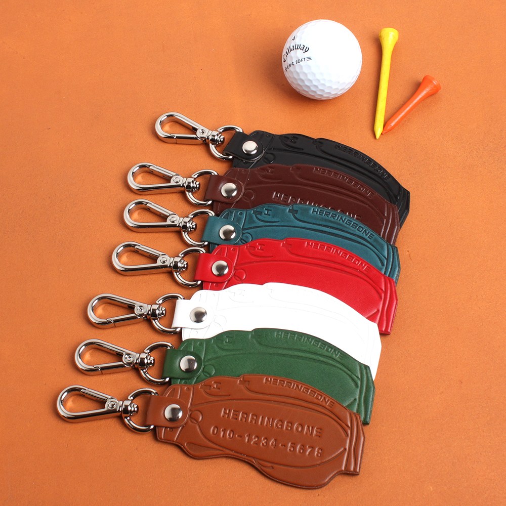 헤링본 캐디백 골프백 러기지택 캐리어 여행용 가방 이름표 네임태그 천연소가죽 22,000원