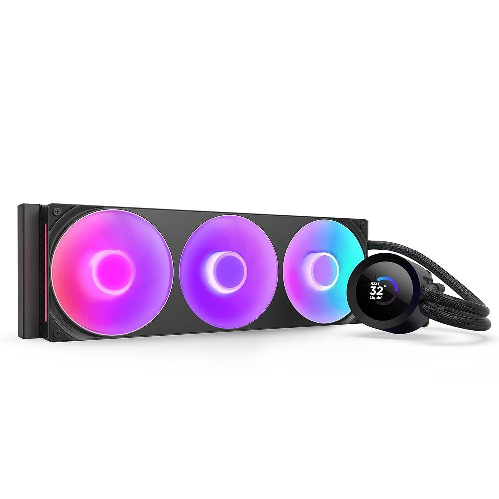 NZXT 크라켄 120, AIO RGB CPU 수냉 쿨러, 고효율 저소음, 링 LED, AER P 120mm 라디에이터 팬 포함(RL-KR120-B1) 392,500원