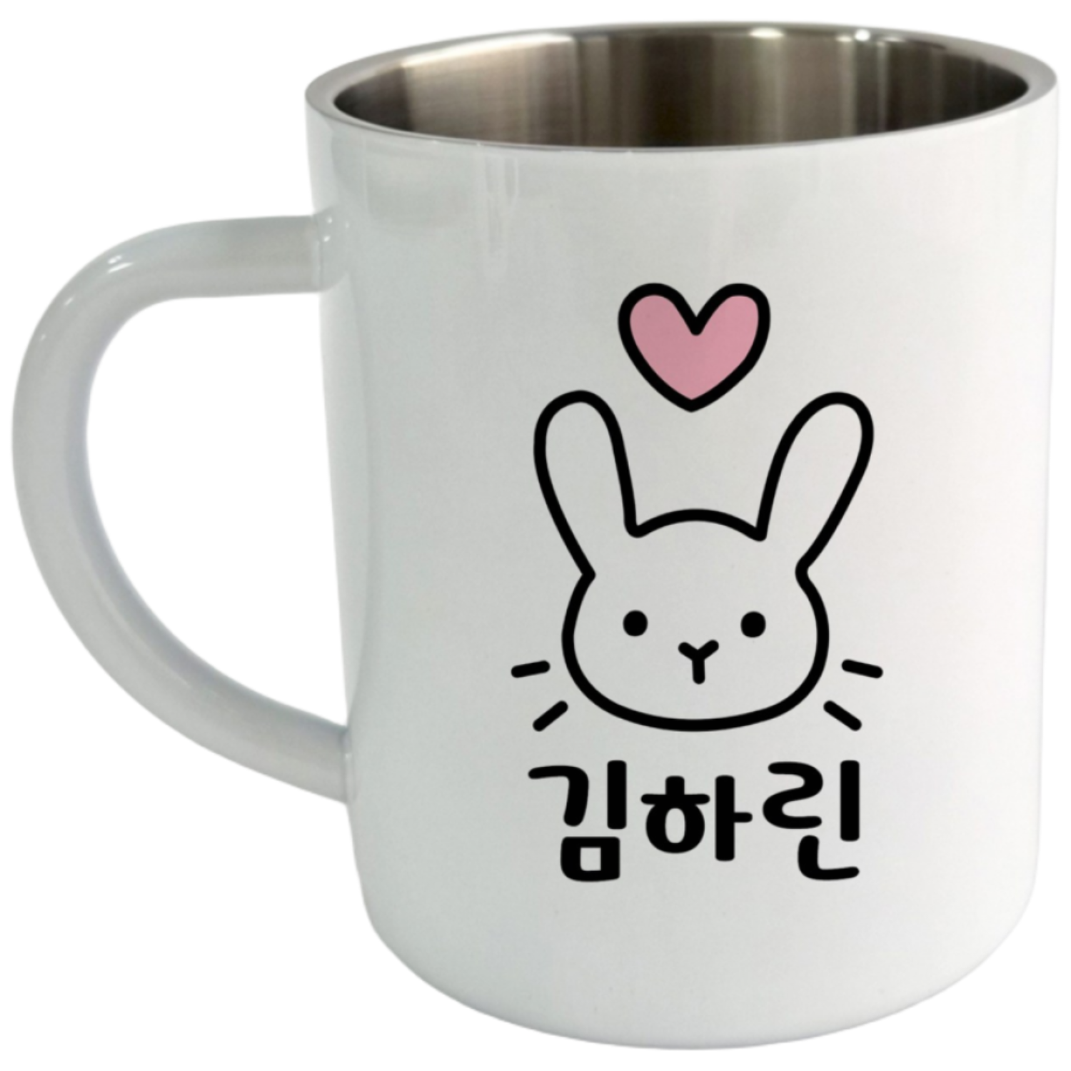 화이트스텐 어린이집 유치원 양치컵 이름 캐릭터 사진 양면 각인 스텐304 이중스텐컵 12,900원