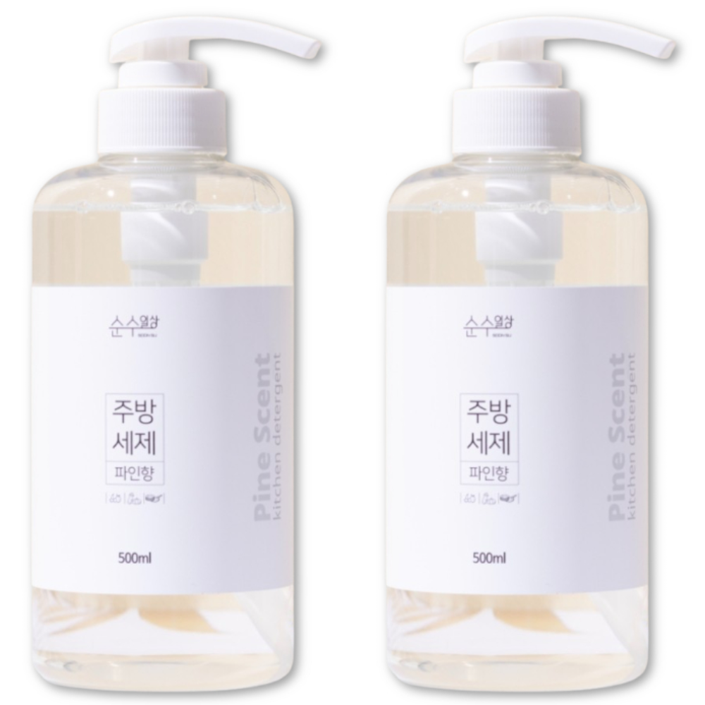 순수일상 주방세제 파인향 1종 과일세척, 2개, 500ml 8,900원