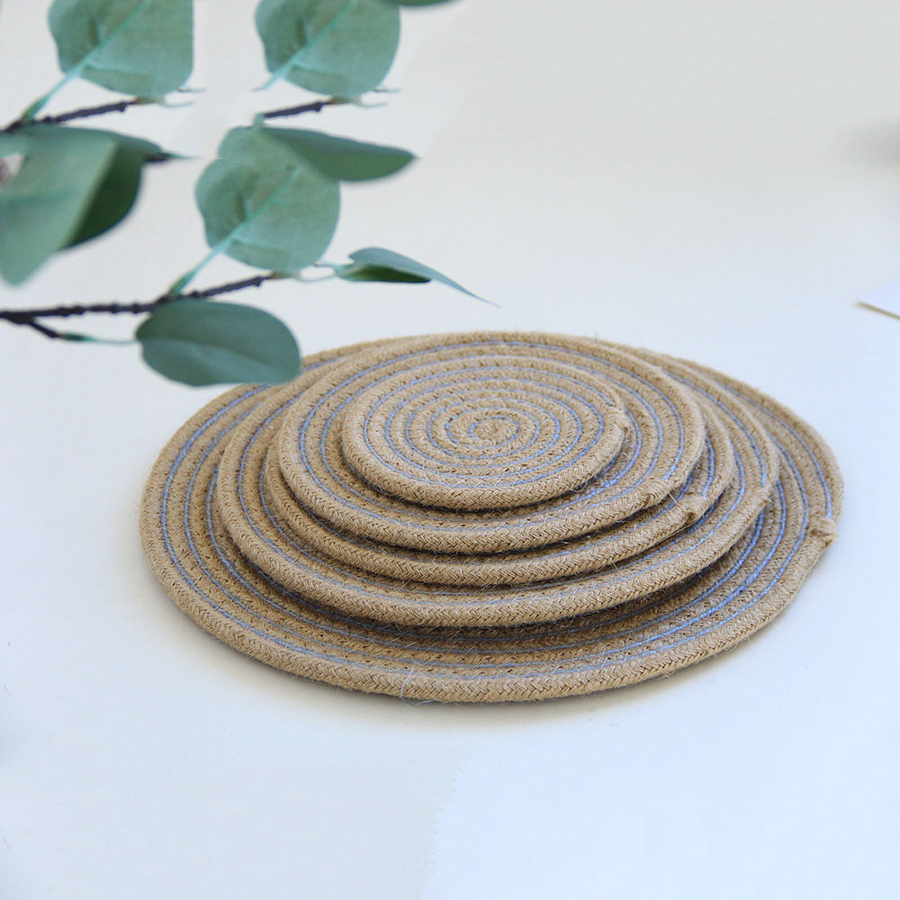 엘리펀트 줄무늬 면실 손짜임 냄비 받침 컵받침 다용동 받침 9종세트 27,900원