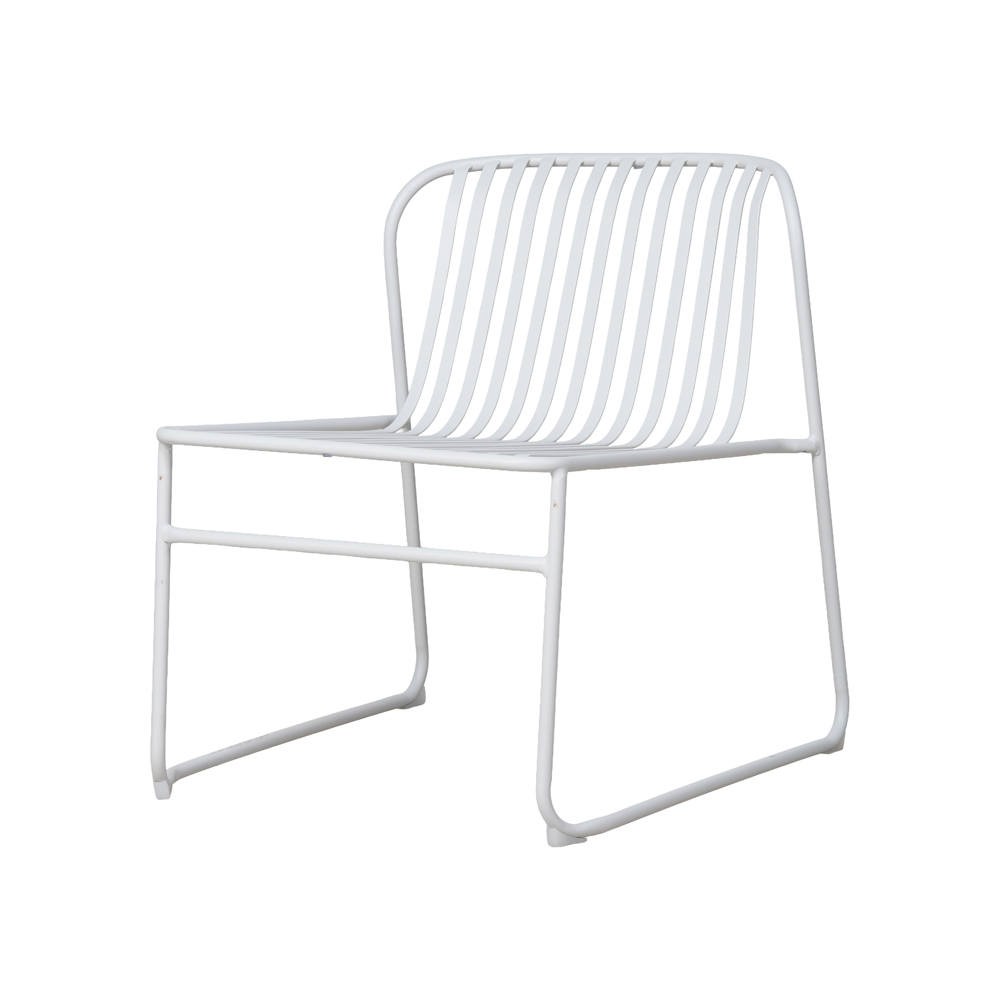 코나 철제 야외 라운지 의자 카페 테라스 아웃도어 체어, 화이트, 1개 102,000원