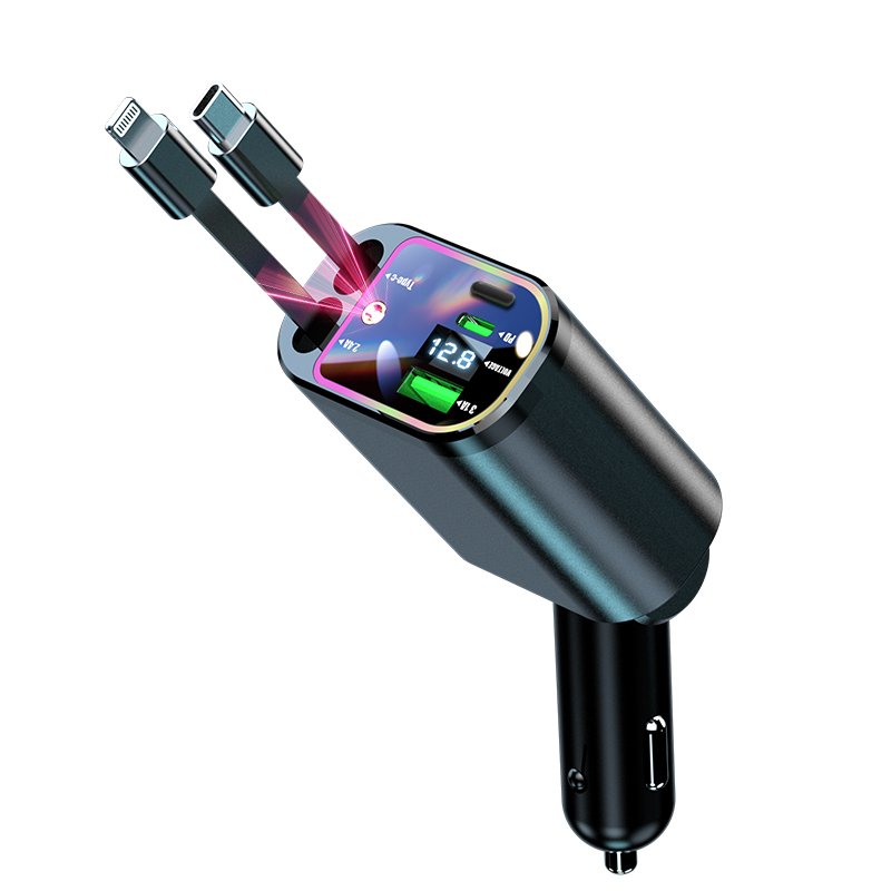 SASAKO 컬러 무드등 별천장 차량용 고속 충전기 동시4대충전 릴타입 차량용 충전기 PD C타입+애플 11,500원