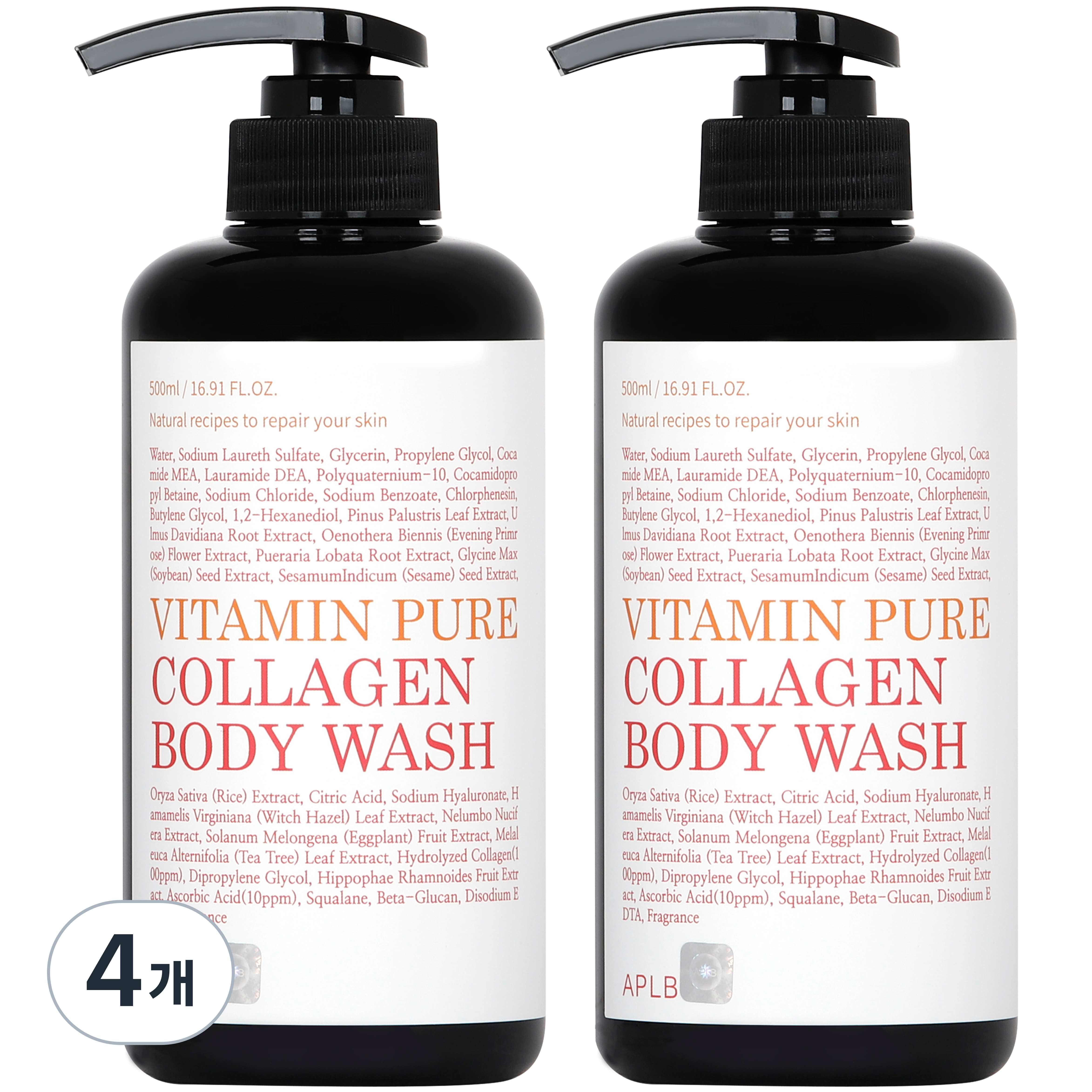 APLB 비타민 퓨어 콜라겐 바디워시, 500ml, 4개 161,850원