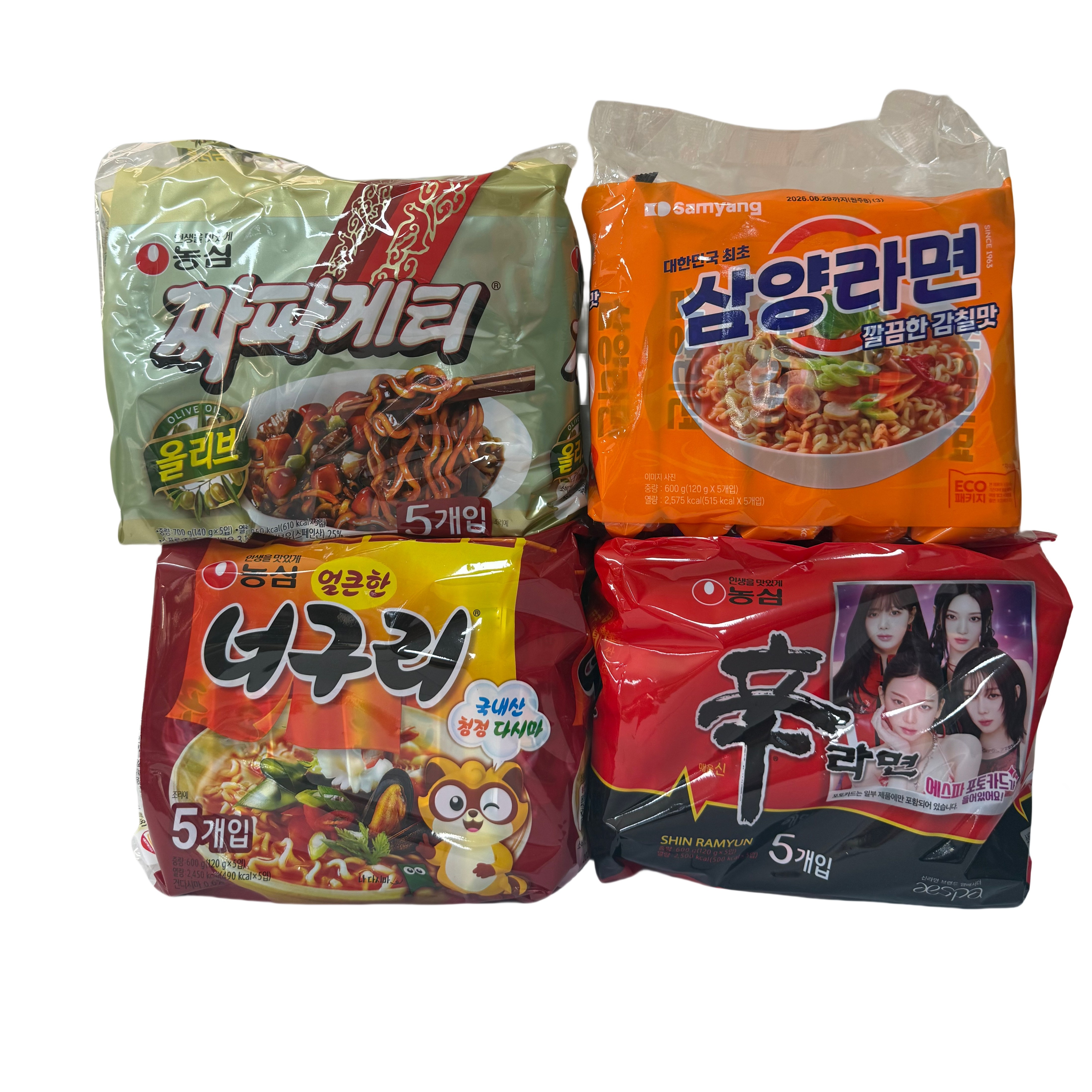 (장우)인기라면!! 신라면5입+얼큰너구리5입+짜파게티5입+삼양라면5입 44,600원