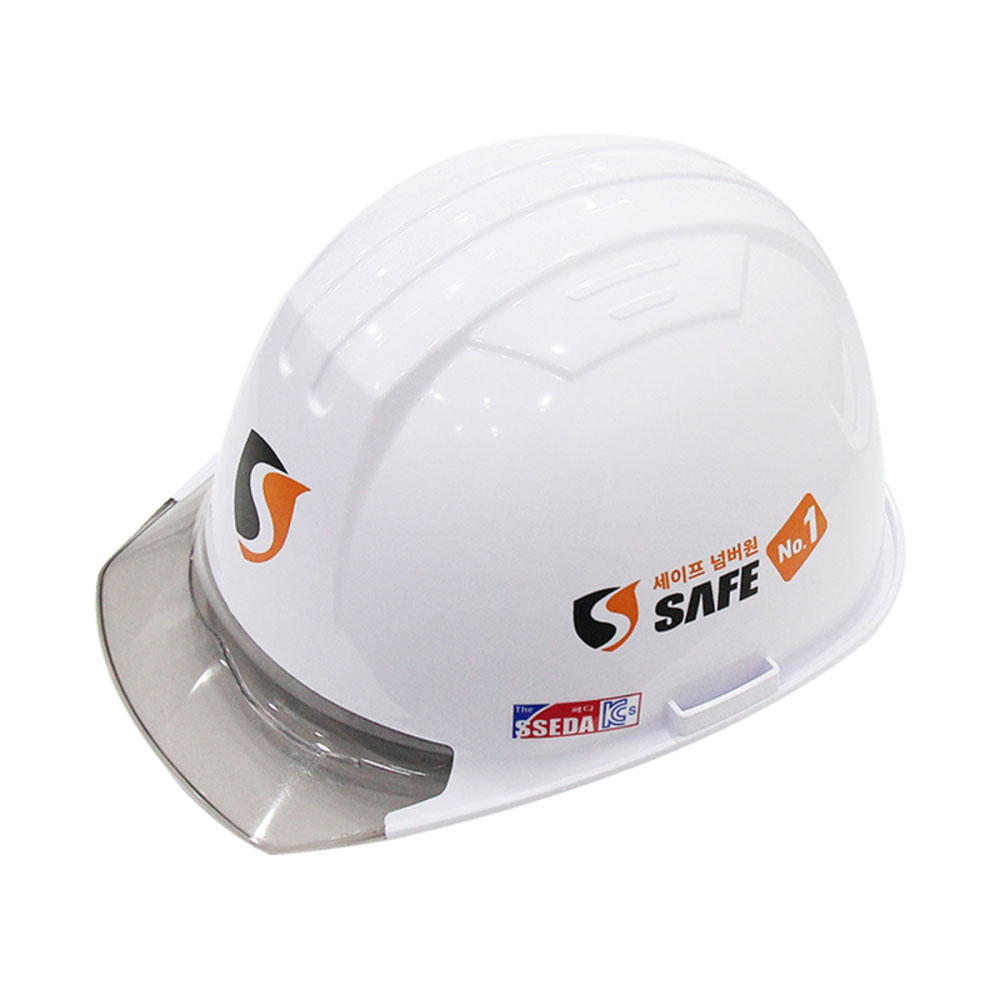 SSEDA 쎄다7 안전모 / 투명창 보안경 ( 통풍충격 내피부착 ) / 건설 작업 머리보호 헬멧 ABE등급 낙하 비래 추락 감전방지, 1개 21,200원
