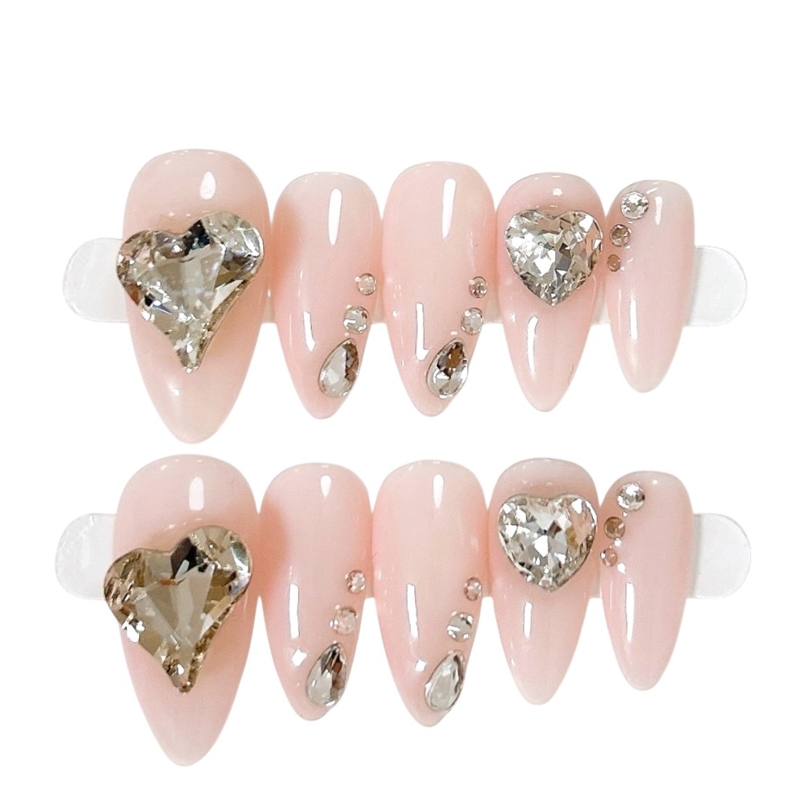 하이린 셀프 크리스탈 하트 수제네일팁 10ps 24,800원