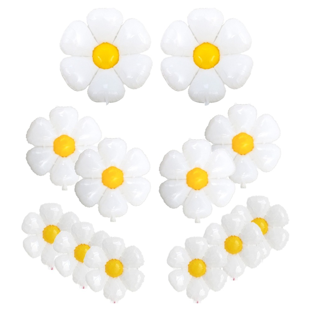 코히모 데이지 꽃 파티 풍선 대형 2p + 중형 4p + 소형 6p 세트, 1세트, 혼합색상 9,600원