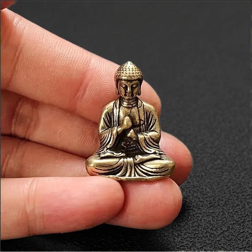 COVERONE 황동 미니 불상 조각상 석가모니 소형 탁상 포켓 불교 소품 6,900원