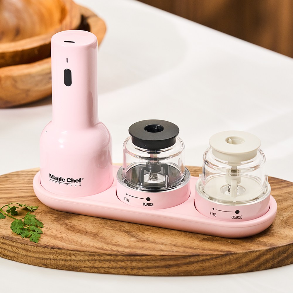 매직쉐프 전동 그라인더 소금 후추 2in1 스텐 핑크 (본체1+팟2+트레이1), 1세트, 50ml 62,800원