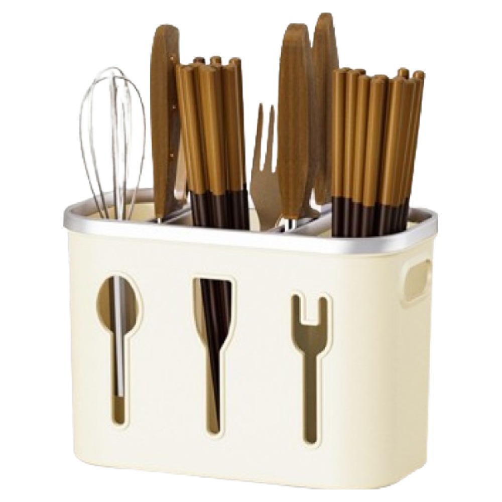 하이원픽 무타공 물빠짐 수저통 20.5 x 10.5 x 14 cm, 크림베이지, 1개 7,430원