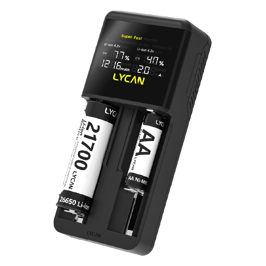 라이칸 리튬이온 배터리 초고속 충전기 L2울트라 18650 21700 26650 AA AAA 36,800원