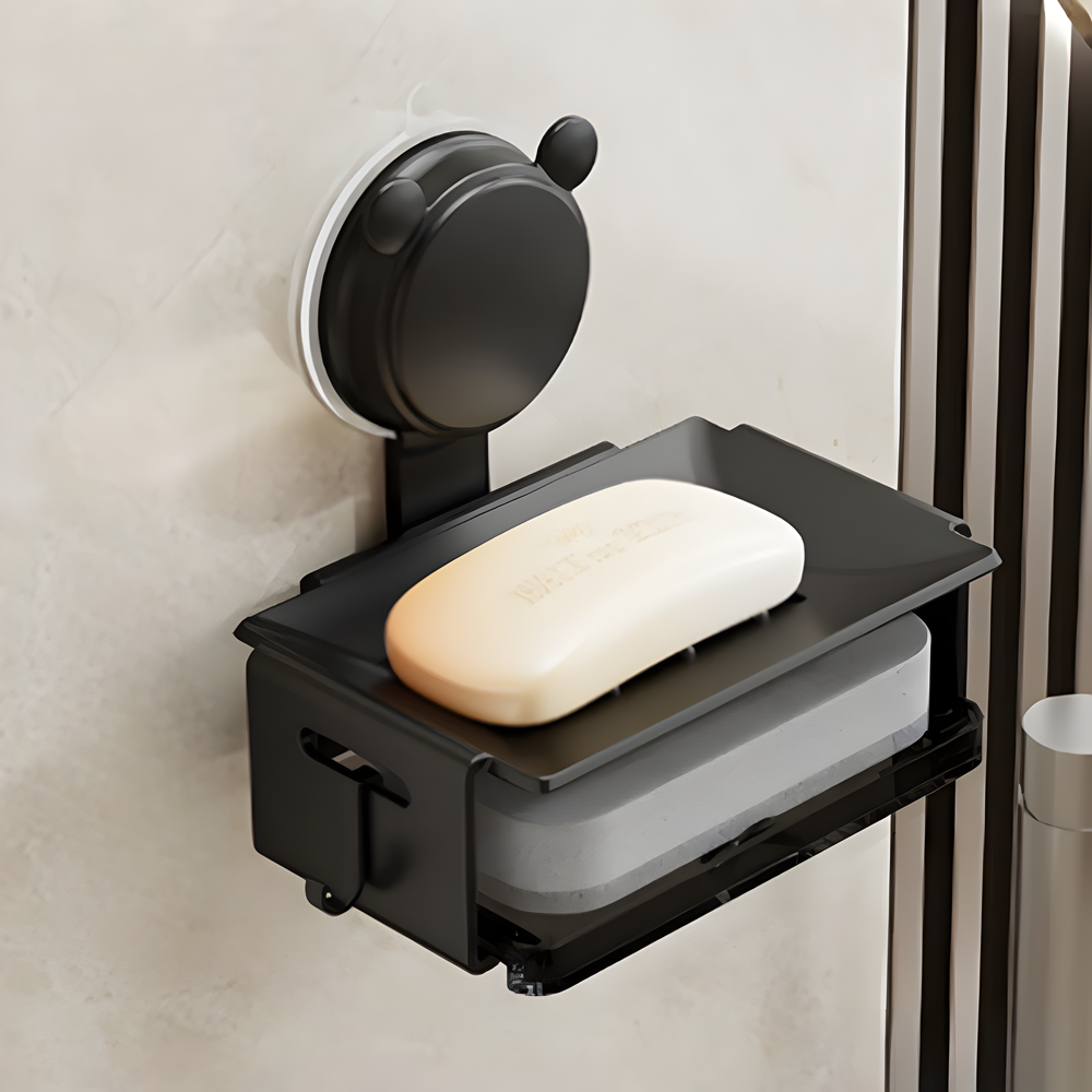 비브온 무타공 욕실 세면대 비누 받침대, 2개, 블랙 16,900원