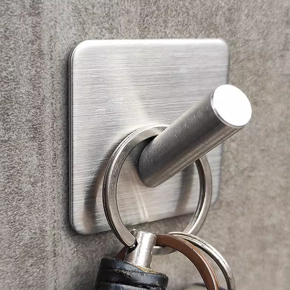 아야 무타공 강력 접착 3M 다용도 스테인리스 사선 후크, 1개, 실버 5,400원