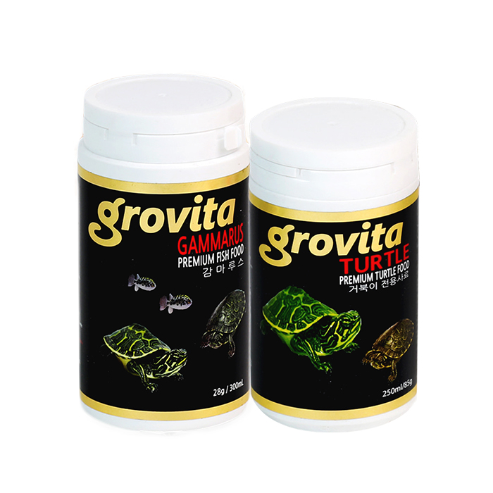그로비타 거북이 먹이 세트 : 사료 250 + 감마루스 300 13,200원