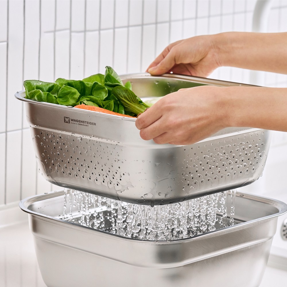 바겐슈타이거 스텐304 대용량 멀티 워시볼 드레인 채반 설거지통 8L 세척볼 29,900원