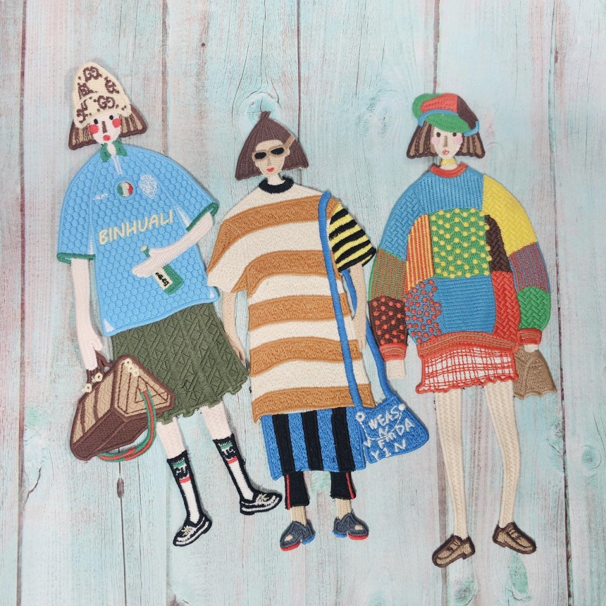 빅사이즈 대형 자수 와펜 여자 패션니스트 6가방 의류 패치 6,900원