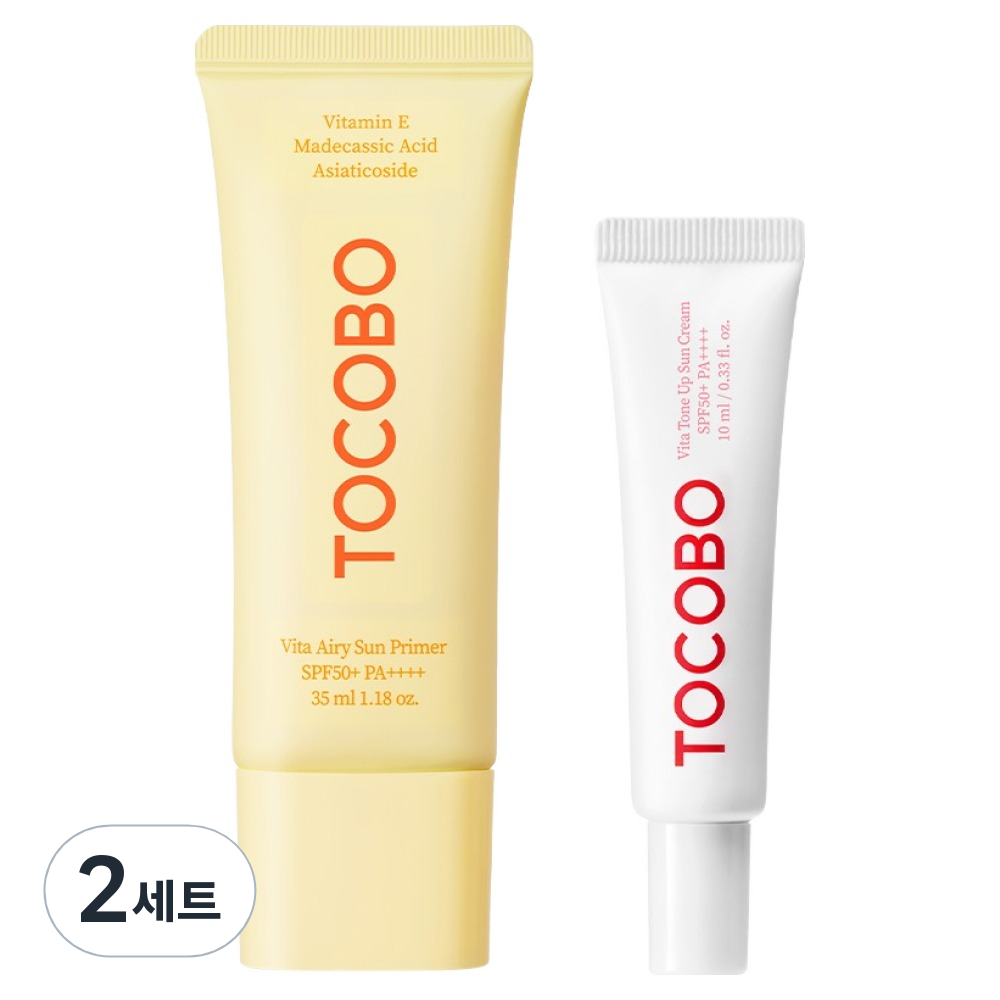 토코보 비타 에어리 선 프라이머 35ml + 톤업 선크림 10ml SPF50+ PA++++ 세트, 2세트 50,000원